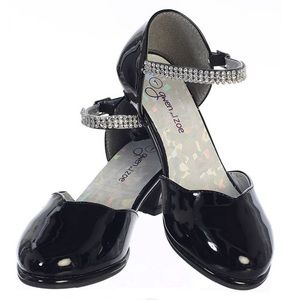 Gwen and Zoe Black Heel W/Rhinestone Strap